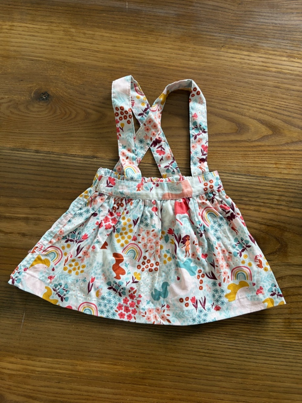Hum Toddler Floral Rainbow Pinafore Dress